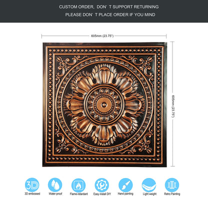 10tiles/lot Drop-In Tin Ceiling Tiles for Restaurants, Bars, Meeting Rooms and Retail Spaces PL17