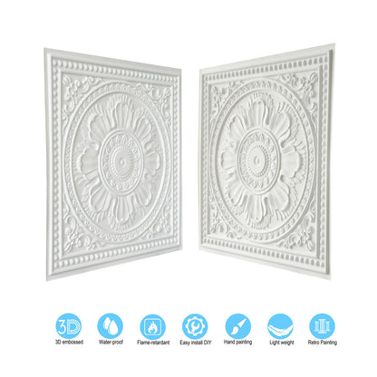 10tiles/lot Decorative Ceiling Tiles for Luxury Hotels, Villas, Salons and High-End Interiors PL17