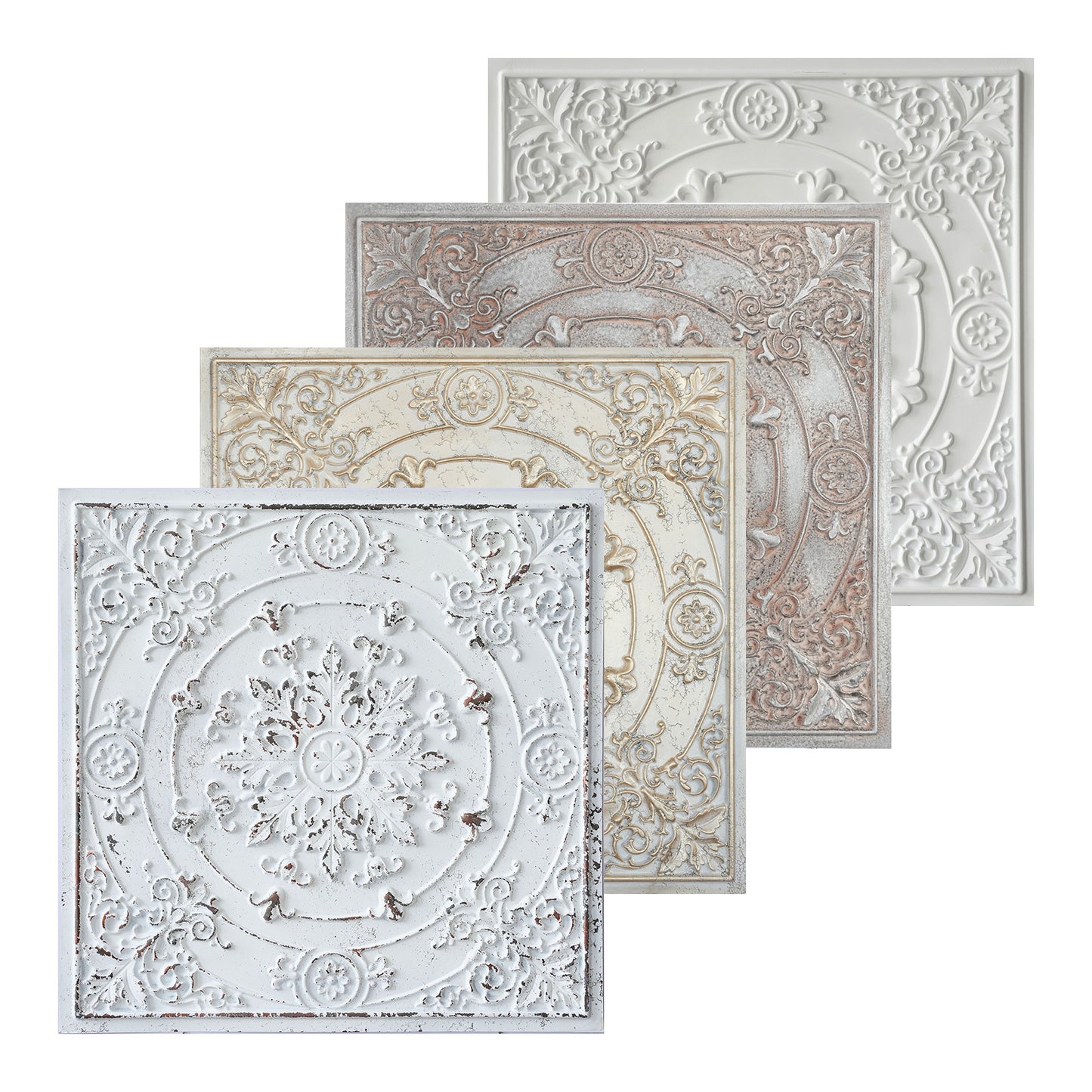 10tiles/lot Pressed Faux Tin Ceiling Tiles for Heritage Bars, Vintage Restaurants and Boutique Hotels PL18