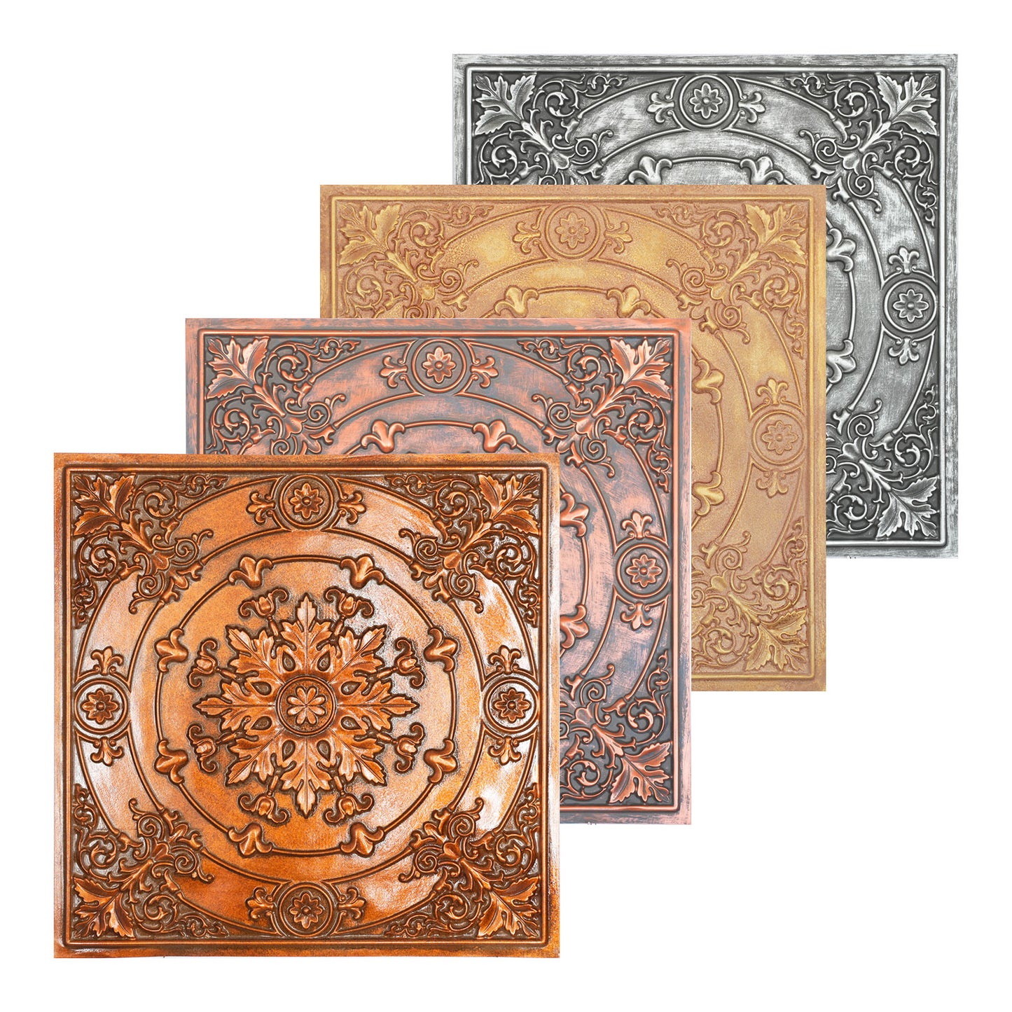 10tiles/lot Faux Tin Ceiling Panels for High-End Restaurants, Coffee Bars and Luxury Apartments PL18