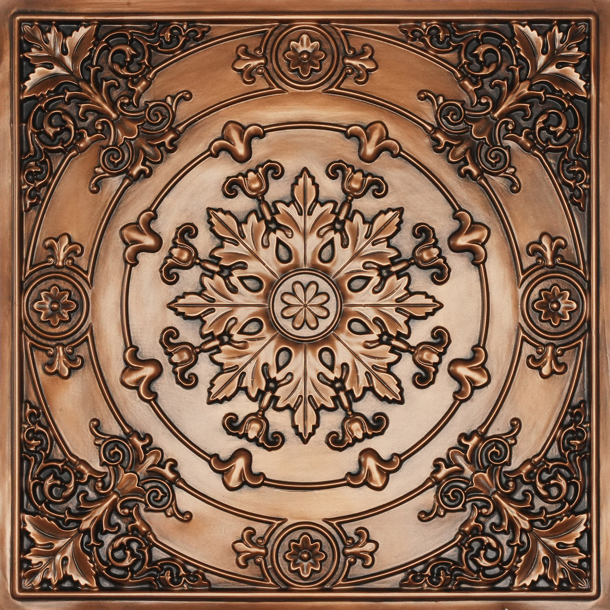 PAINTSDECOR PL18 Aged copper PVC ceiling tile product detail