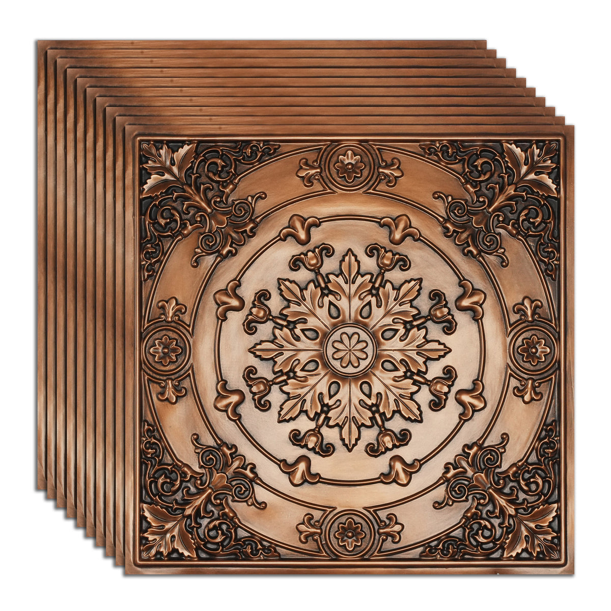 PAINTSDECOR PL18 Aged copper PVC ceiling tile product detail