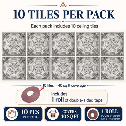 PAINTSDECOR PL18 Aged white PVC ceiling tile product detail