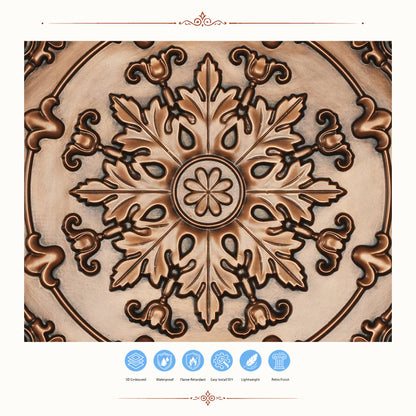 PAINTSDECOR PL18 Aged copper PVC ceiling tile product detail