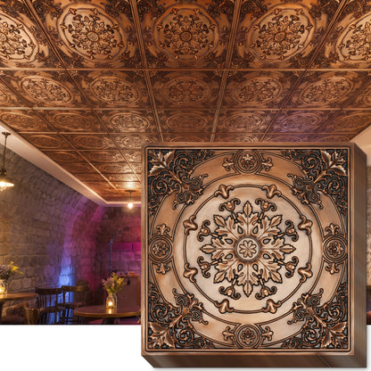 PAINTSDECOR PL18 Aged copper PVC ceiling tile product detail