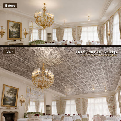 PAINTSDECOR PL18 Aged white PVC ceiling tile product detail