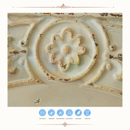 PAINTSDECOR PL18 Distress crack multicolor white PVC ceiling tile product detail