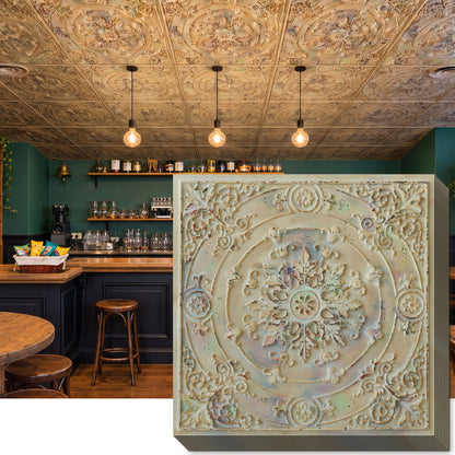 PAINTSDECOR PL18 Distress crack multicolor white PVC ceiling tile product detail