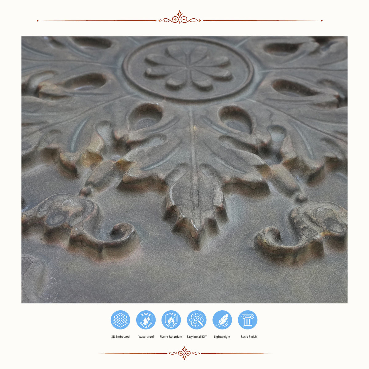 PAINTSDECOR PL18 Driftwood PVC ceiling tile product detail