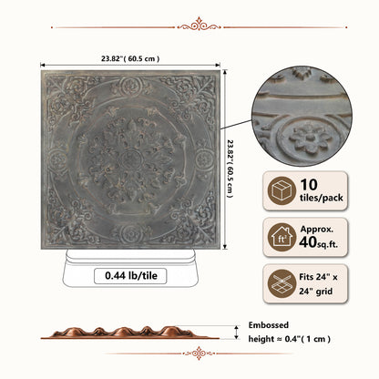 PAINTSDECOR PL18 Driftwood PVC ceiling tile product detail