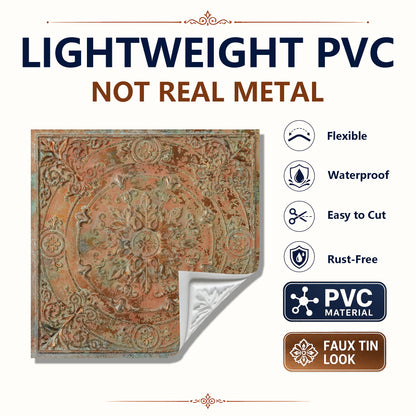 PAINTSDECOR PL18 Palazzo Clay PVC ceiling tile product detail