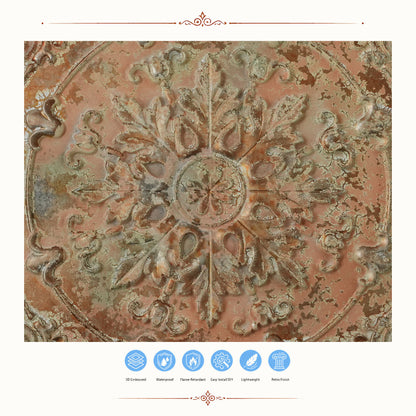 PAINTSDECOR PL18 Palazzo Clay PVC ceiling tile product detail