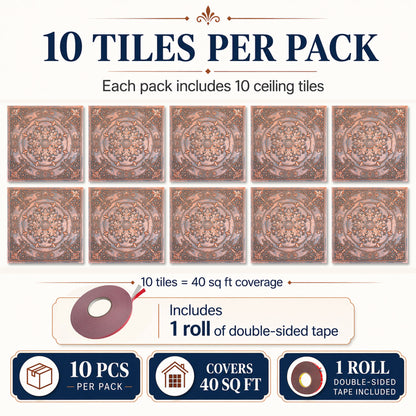 PAINTSDECOR PL18 Rustic copper PVC ceiling tile product detail