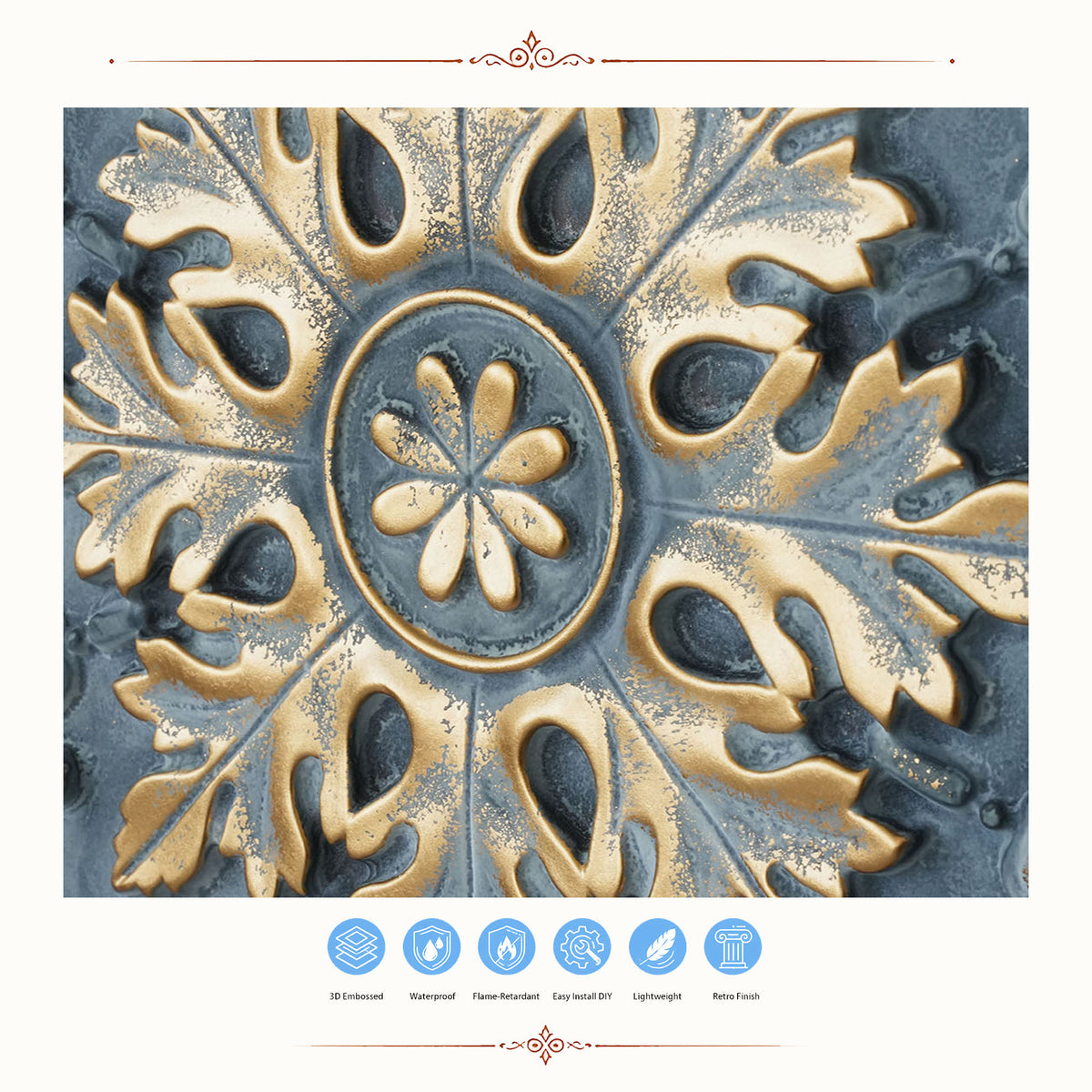 PAINTSDECOR PL18 Smoked gold PVC ceiling tile product detail