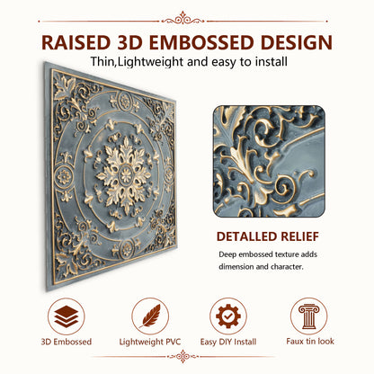 PAINTSDECOR PL18 Smoked gold PVC ceiling tile product detail