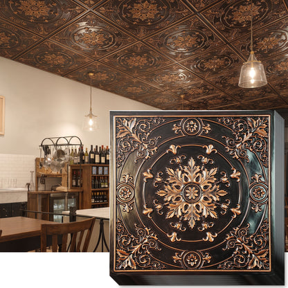 PAINTSDECOR PL18 Traditional copper PVC ceiling tile product detail