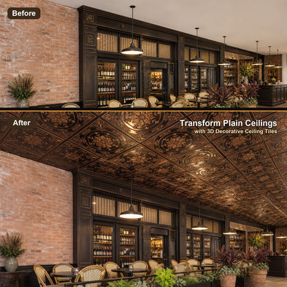 PAINTSDECOR PL18 Traditional copper PVC ceiling tile product detail