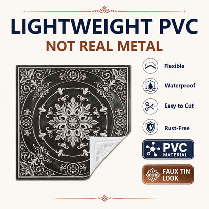 PAINTSDECOR PL18 Traditional silver PVC ceiling tile product detail