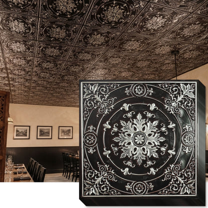 PAINTSDECOR PL18 Traditional silver PVC ceiling tile product detail