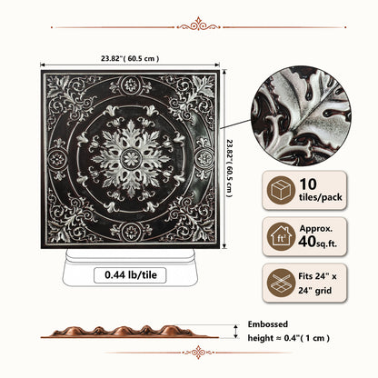 PAINTSDECOR PL18 Traditional silver PVC ceiling tile product detail