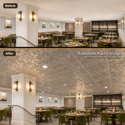 PAINTSDECOR PL18 Weathered Iron PVC ceiling tile product detail