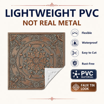 PAINTSDECOR PL18 Weathered copper PVC ceiling tile product detail