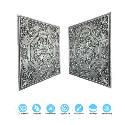 10tiles/lot Faux Tin Ceiling Panels for High-End Restaurants, Coffee Bars and Luxury Apartments PL18