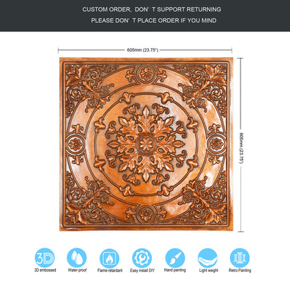 10tiles/lot Faux Tin Ceiling Panels for High-End Restaurants, Coffee Bars and Luxury Apartments PL18