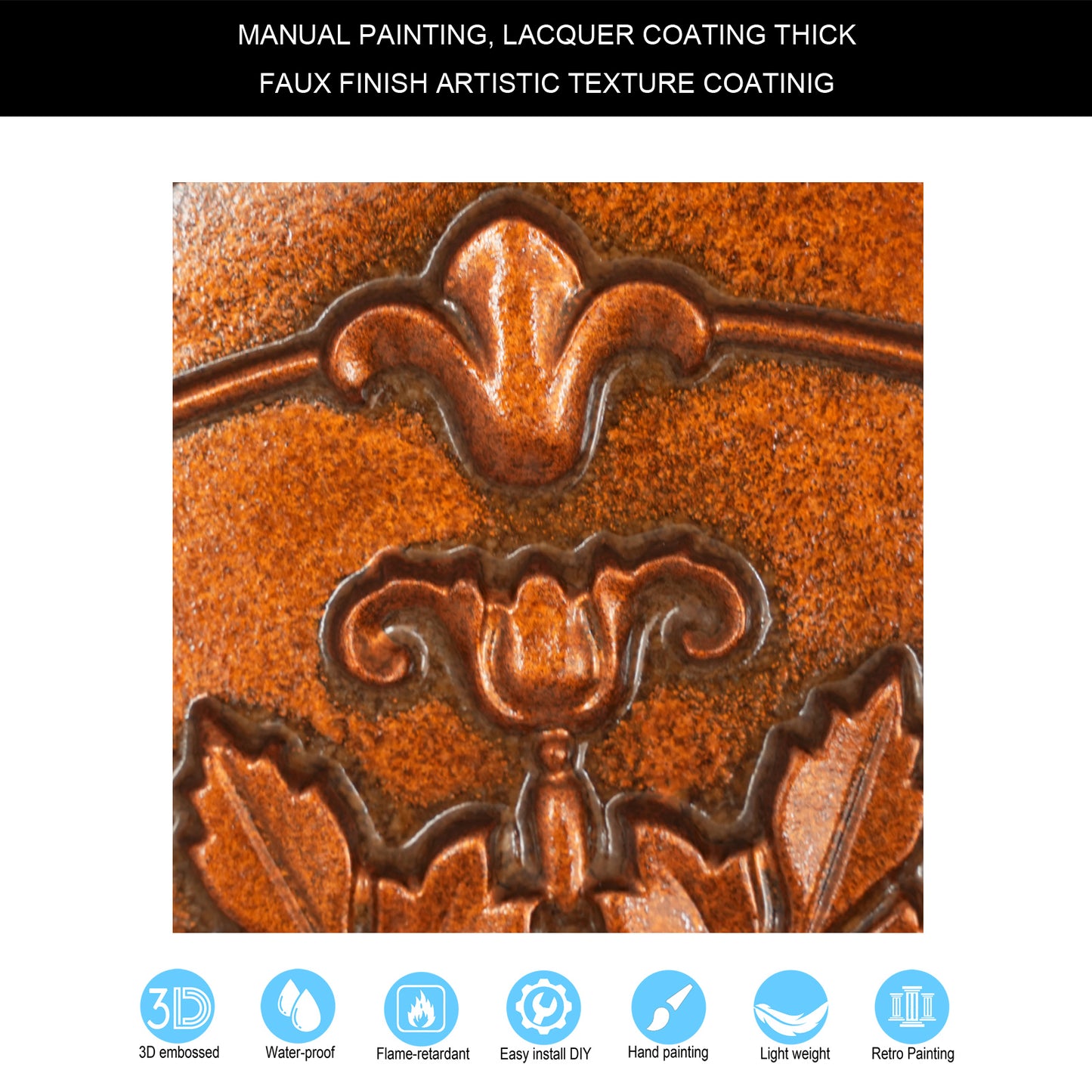 10tiles/lot Faux Tin Ceiling Panels for High-End Restaurants, Coffee Bars and Luxury Apartments PL18