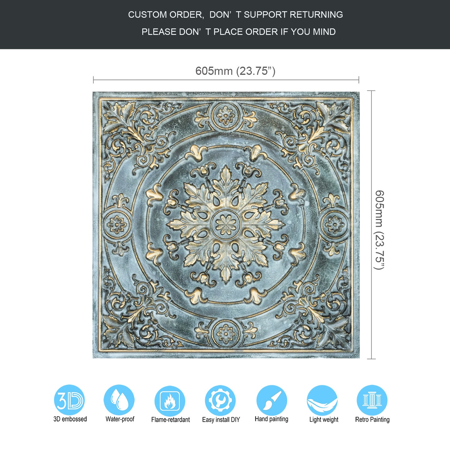 10tiles/lot Village-Style Ceiling Tiles for Country Restaurants, Coffee Shops and Charming Inns PL18