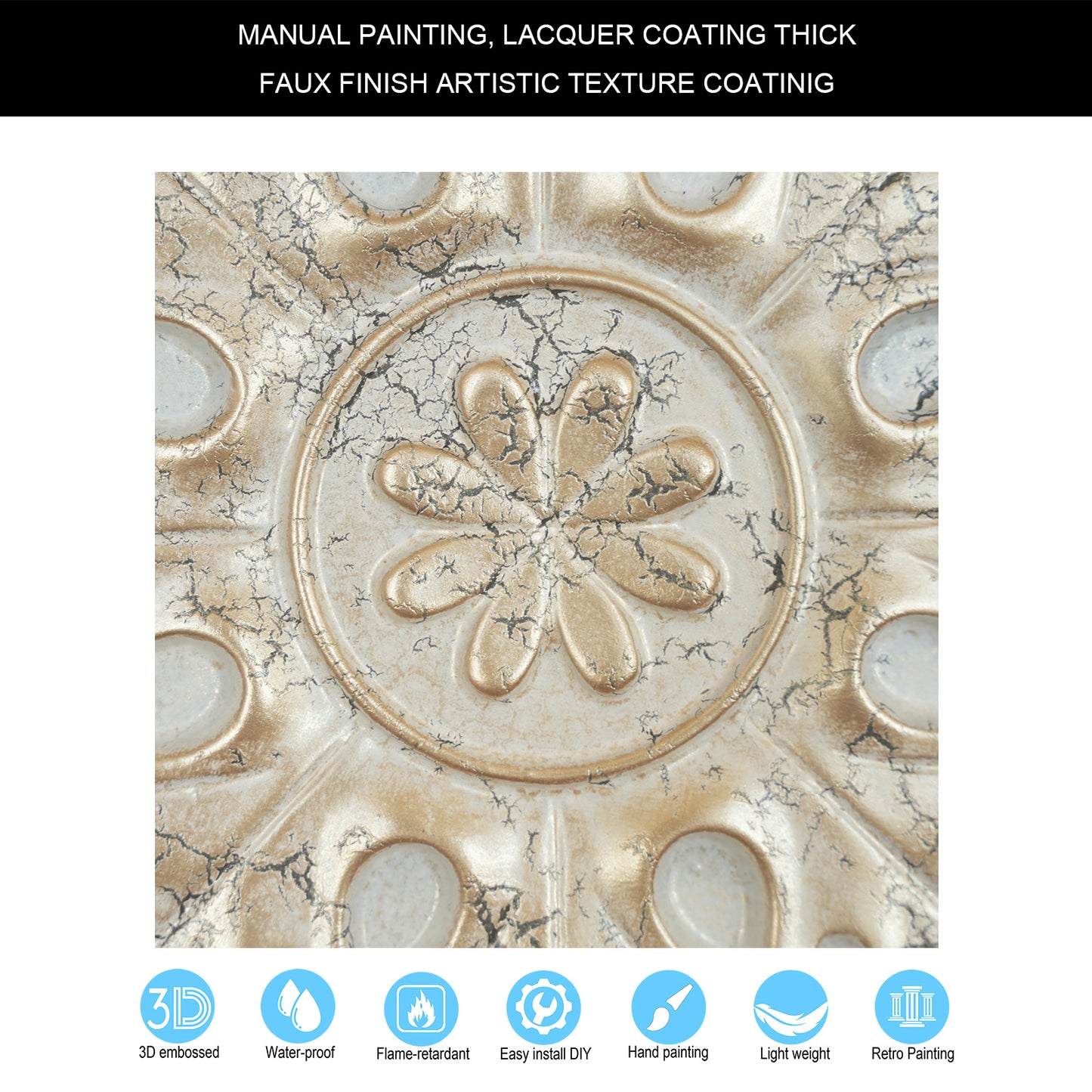 10tiles/lot Pressed Faux Tin Ceiling Tiles for Heritage Bars, Vintage Restaurants and Boutique Hotels PL18