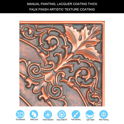 10tiles/lot Faux Tin Ceiling Panels for High-End Restaurants, Coffee Bars and Luxury Apartments PL18