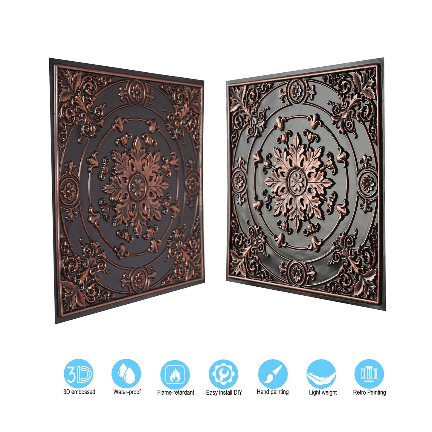 10tiles/lot 3D Decorative Ceiling Tiles for Trendy Restaurants, Bars and Creative Cafés PL18