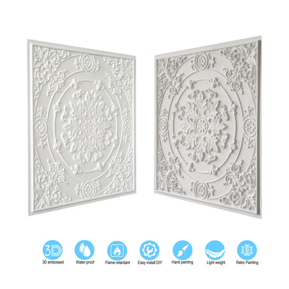 10tiles/lot Pressed Faux Tin Ceiling Tiles for Heritage Bars, Vintage Restaurants and Boutique Hotels PL18