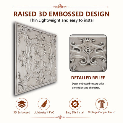 PAINTSDECOR PL19 Aged white PVC ceiling tile product detail