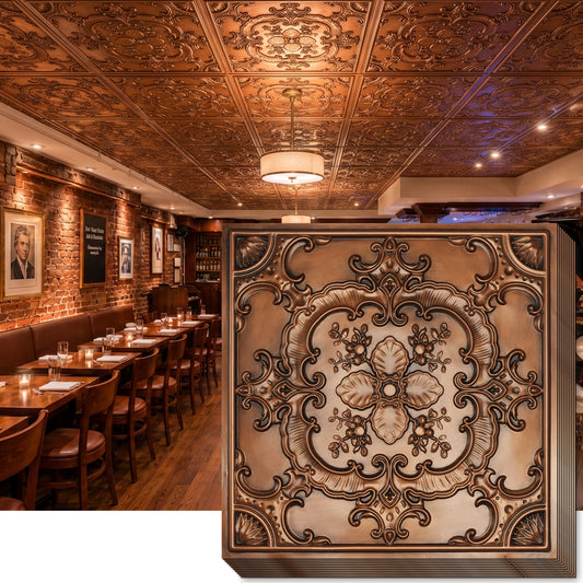 PAINTSDECOR PL19 Aged copper PVC ceiling tile product detail