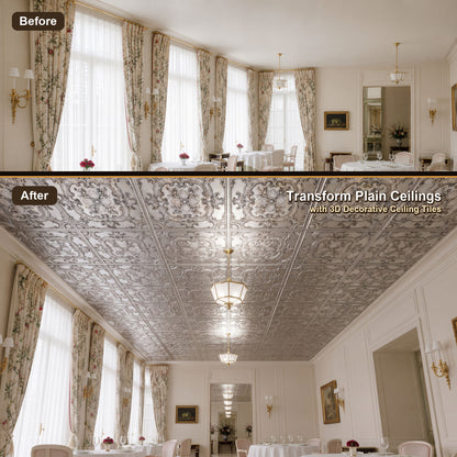 PAINTSDECOR PL19 Aged white PVC ceiling tile product detail