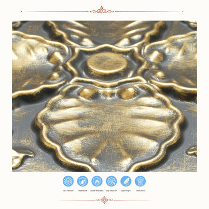 PAINTSDECOR PL19 Ancient gold PVC ceiling tile product detail