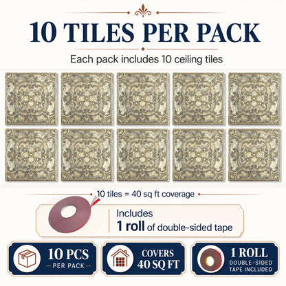 PAINTSDECOR PL19 Ancient gold PVC ceiling tile product detail