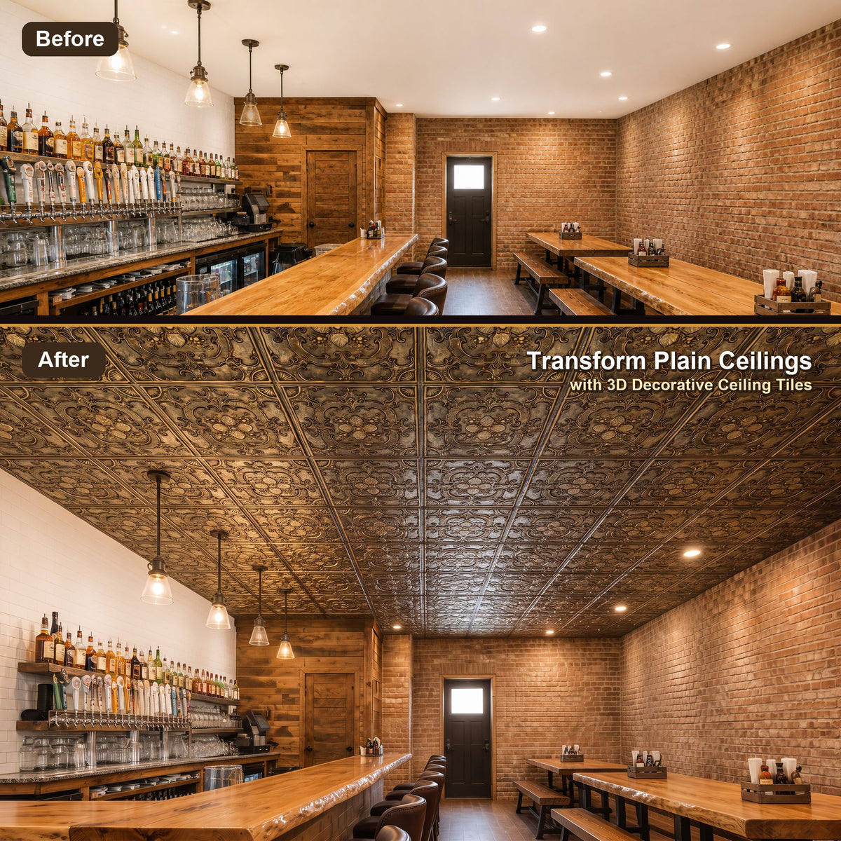 PAINTSDECOR PL19 Ancient gold PVC ceiling tile product detail