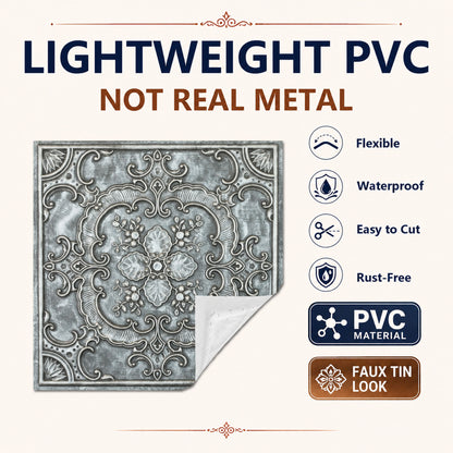 PAINTSDECOR PL19 Antique tin PVC ceiling tile product detail