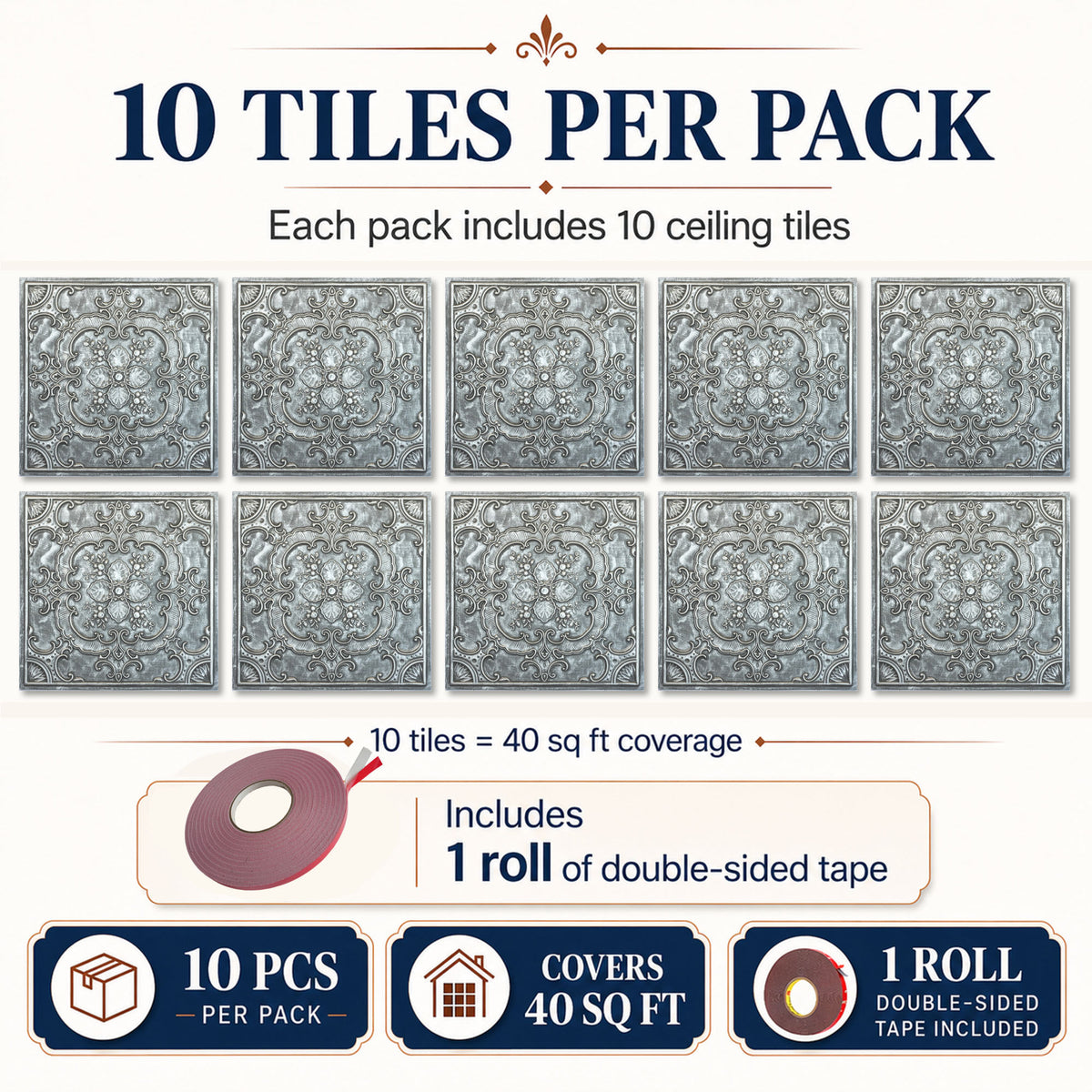 PAINTSDECOR PL19 Antique tin PVC ceiling tile product detail