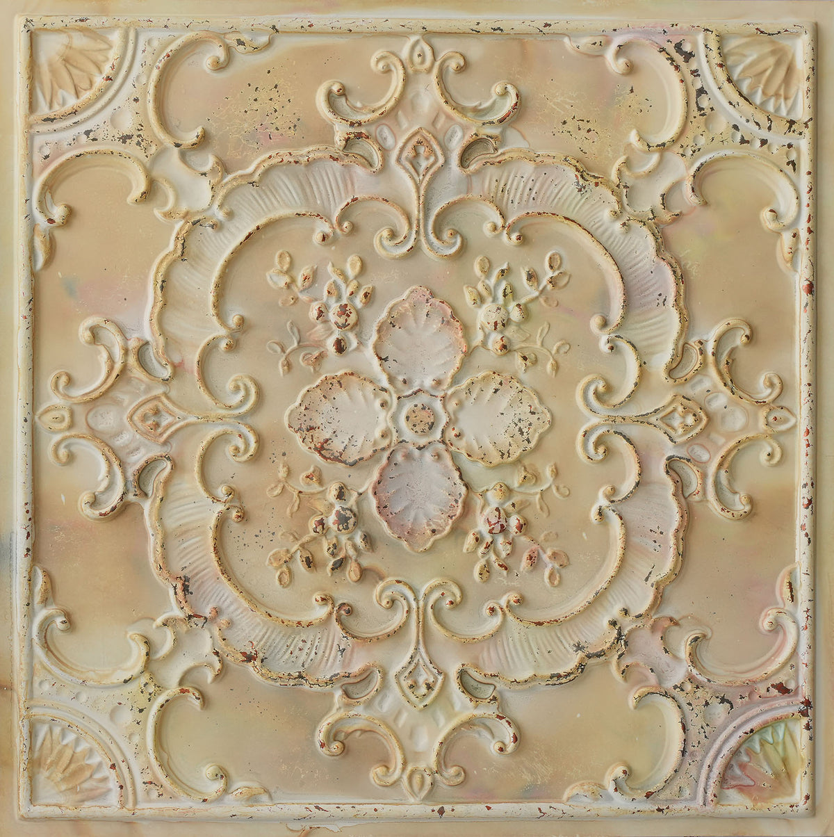 PAINTSDECOR PL19 Distress crack multicolor white PVC ceiling tile product detail