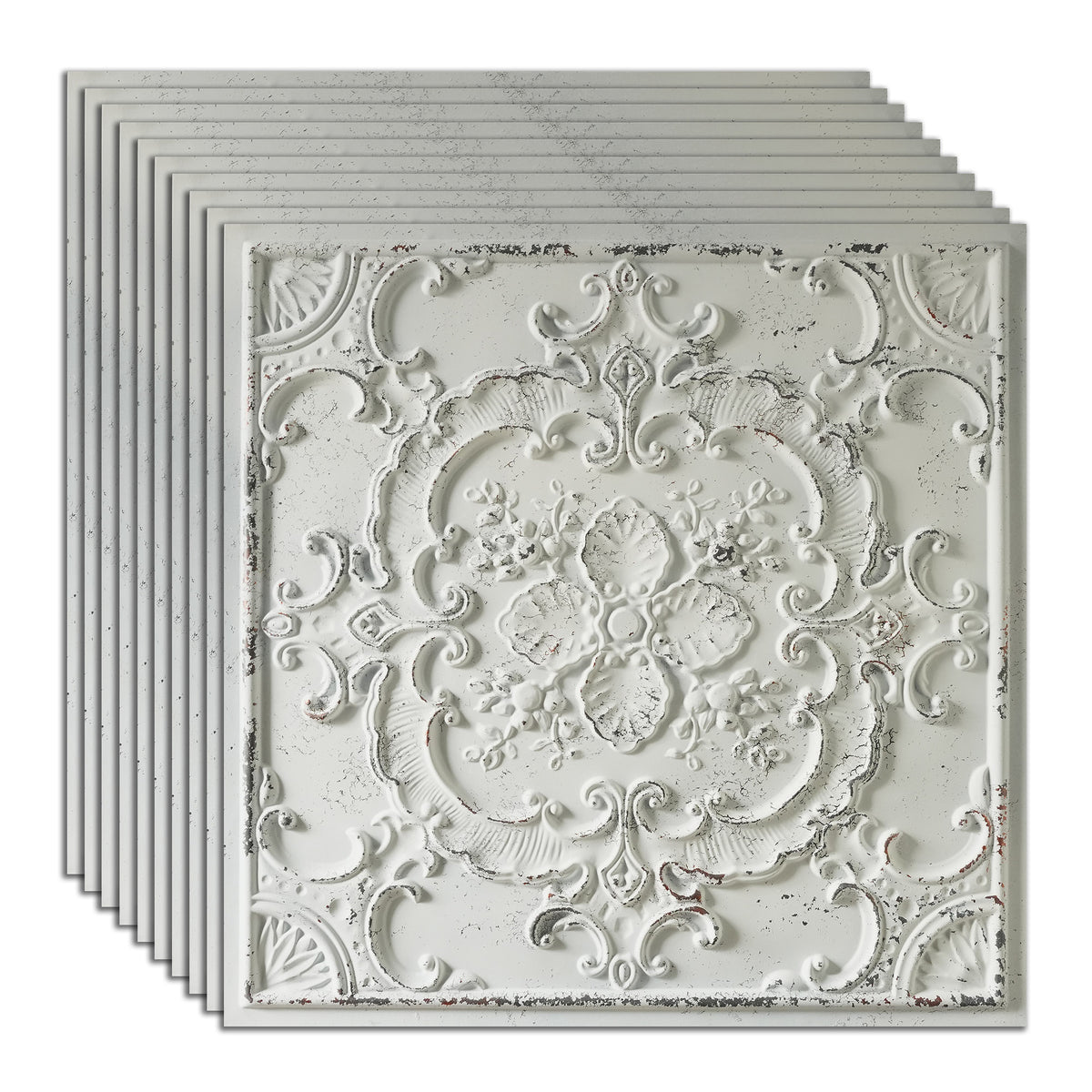 PAINTSDECOR PL19 Distress crack white black PVC ceiling tile product detail