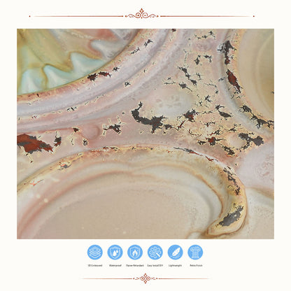 PAINTSDECOR PL19 Distress crack multicolor white PVC ceiling tile product detail