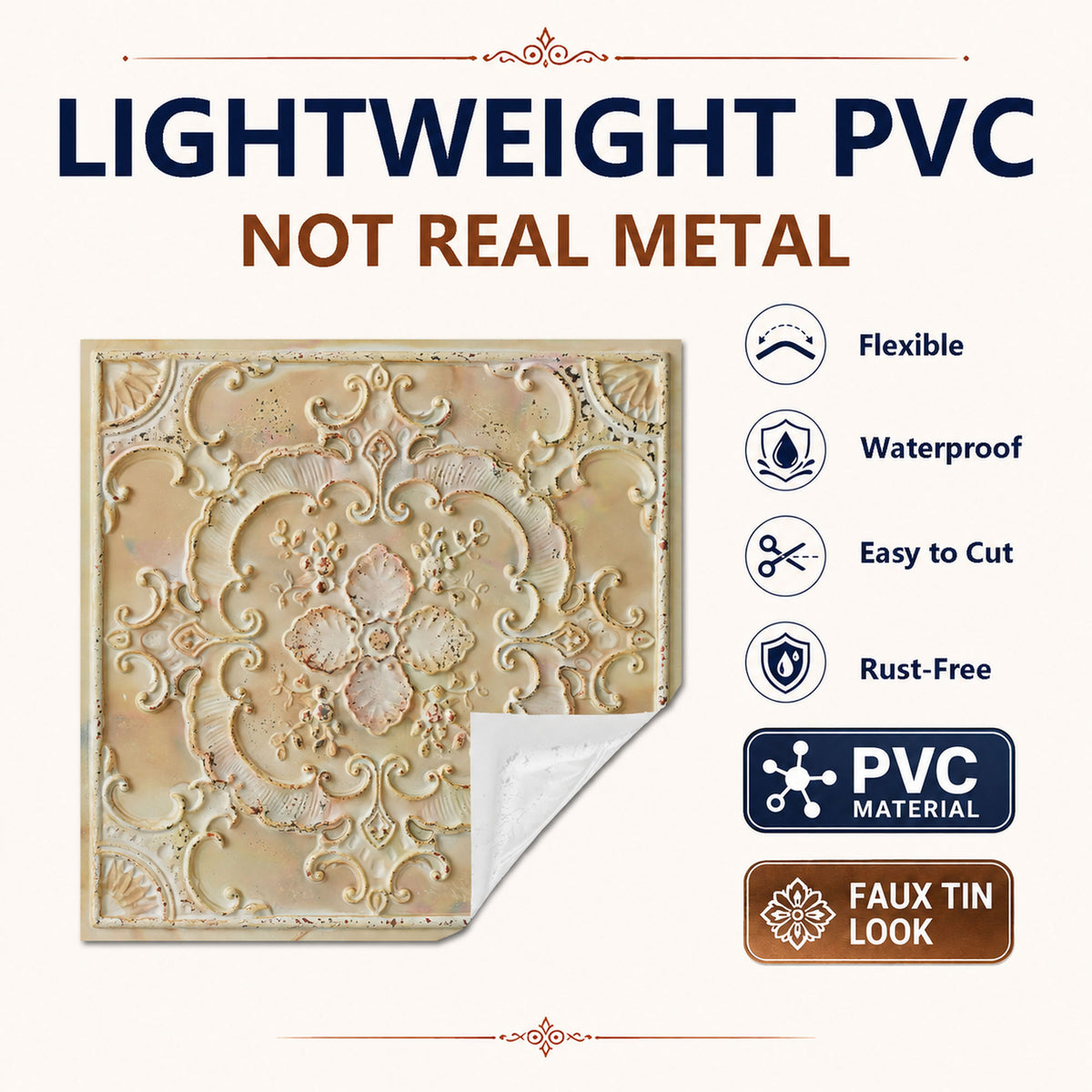 PAINTSDECOR PL19 Distress crack multicolor white PVC ceiling tile product detail