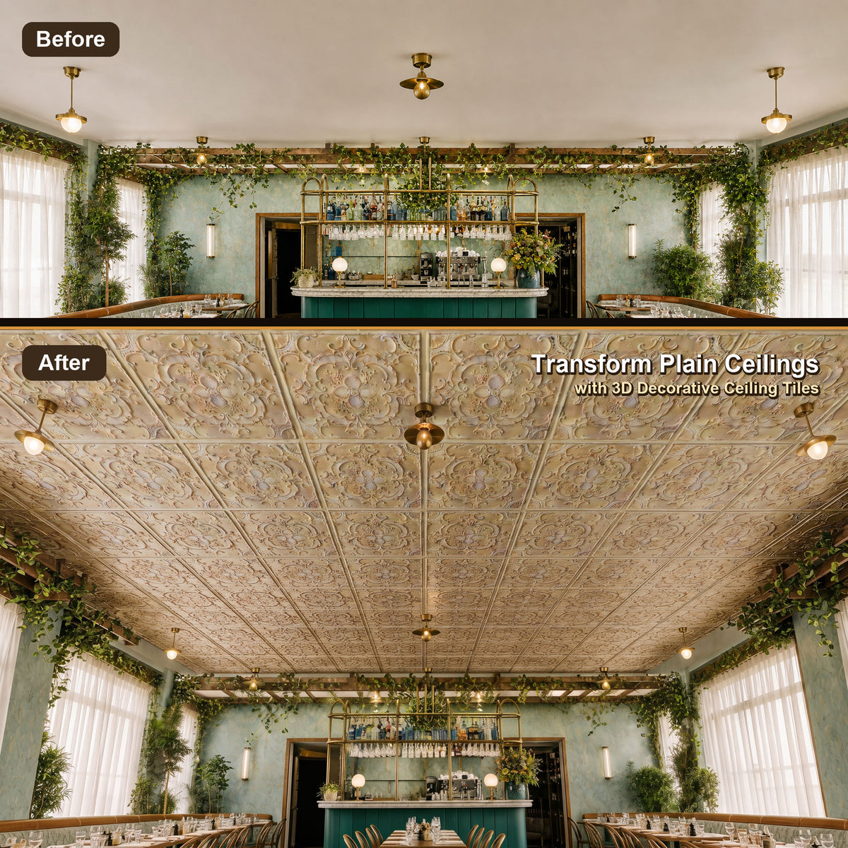 PAINTSDECOR PL19 Distress crack multicolor white PVC ceiling tile product detail