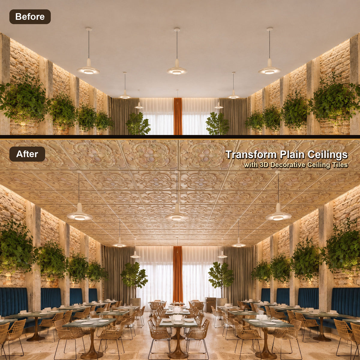 PAINTSDECOR PL19 Distress crack multicolor white PVC ceiling tile product detail