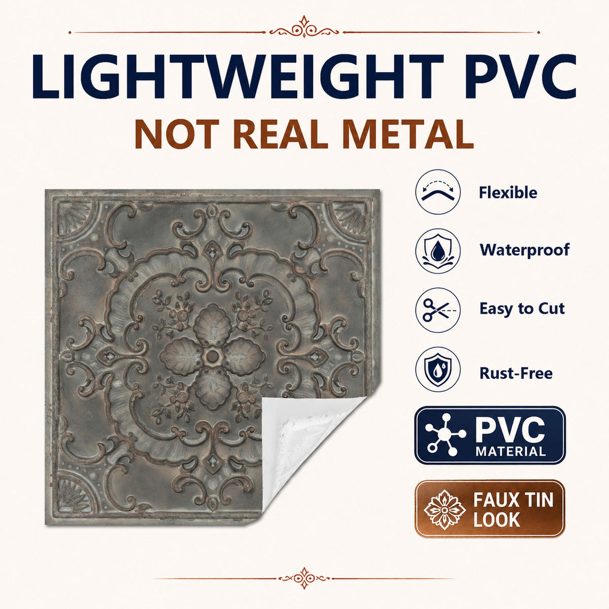 PAINTSDECOR PL19 Driftwood PVC ceiling tile product detail