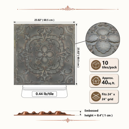 PAINTSDECOR PL19 Driftwood PVC ceiling tile product detail